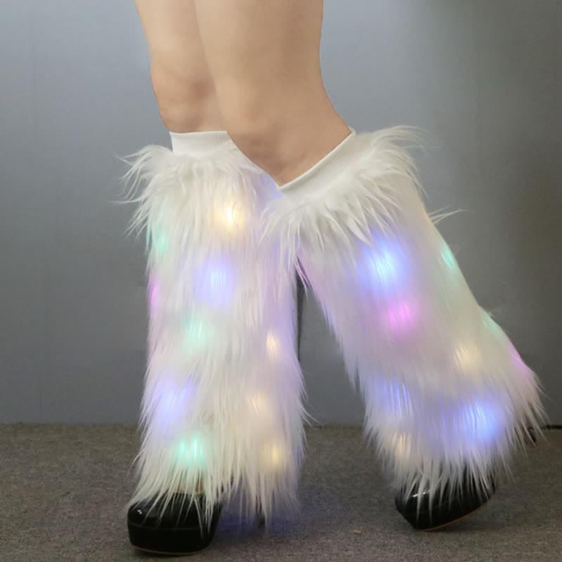 Pure Color Plush Leg Warmers Socks With Lamp  |   Socks Accessories Socks