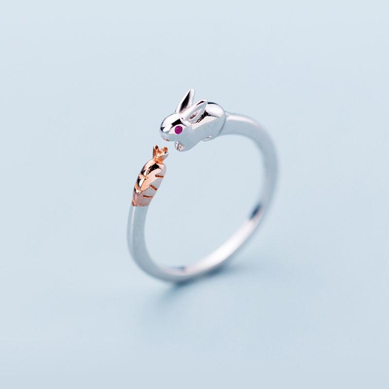 Rabbit 925 Sterling Silver Ring  |   Jewelry Accessories Jewelry