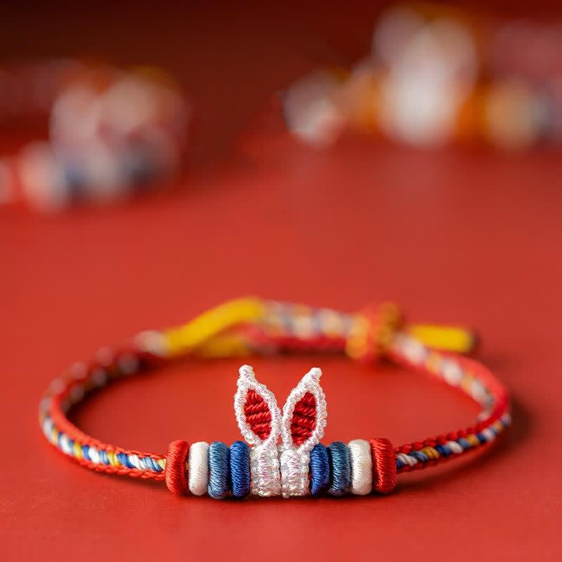 Rabbit Pattern Handmade Red Rope Bracelet  |   Jewelry Accessories Jewelry