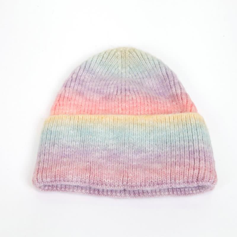 Rainbow Gradient Color Knit Hat  |   Hats & Scarfs Accessories Blue