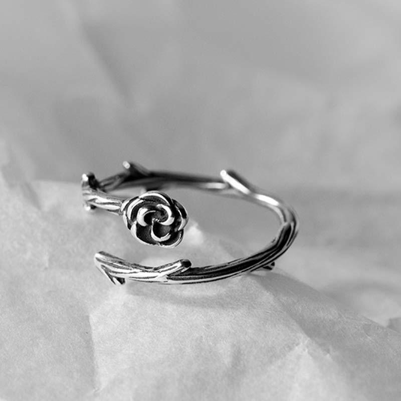 Retro Rose Blossom 925 Sterling Silver Ring  |   Jewelry Accessories Jewelry