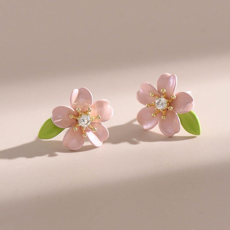 Sakura 925 Sterling Silver Stud Earrings Ear Clips  |   Jewelry Accessories Ear Clip