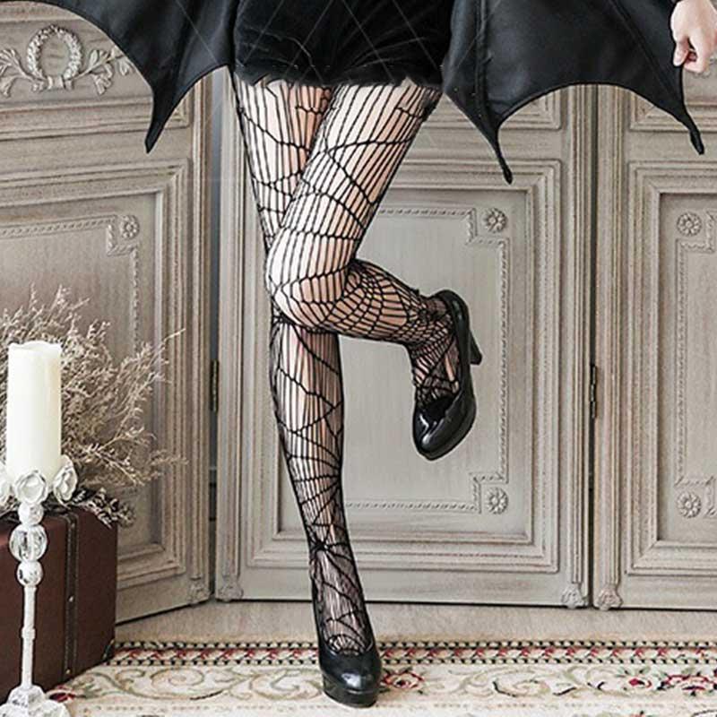 Sexy Hollow Out Skull Darkness Stockings  |   Socks Accessories Black