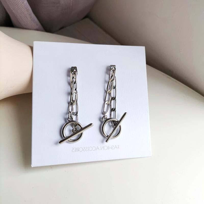 Small Rings Drop Chain Earrings  |   Jewelry Accessories Gold