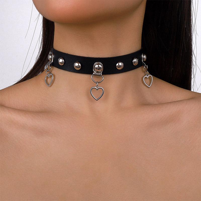 Spaceman Love Heart Butterfly Chain Leather Choker  |   Jewelry Accessories A