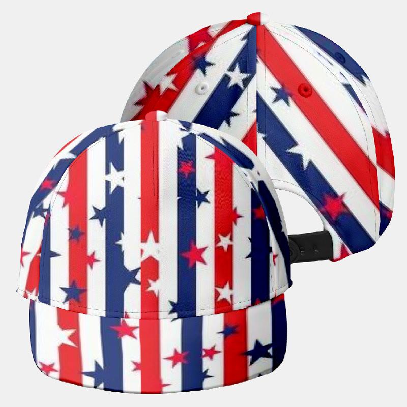 Star Stripe Print Baseball Cap  |   Hats & Scarfs Accessories A