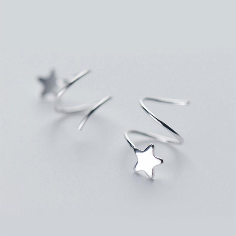 Star Wrap 925 Sterling Silver Stud Earrings  |   Jewelry Accessories Jewelry