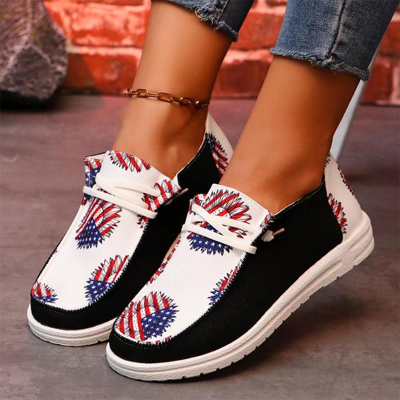 Sunflowers Print Flat Round Toe Low Top Canvas Shoes  |   Sneakers Shoes Sneakers