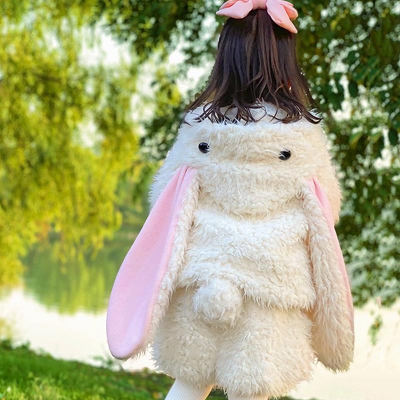 Toddler Kawaii Cartoon Bunny Fluffy Two Pieces Set  |   Outerwear Clothing Outerwear