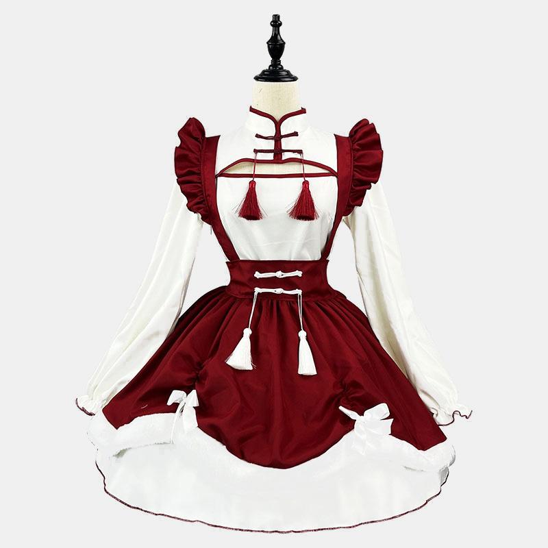 Vintage Buckle Tassel Lolita Maid Dress  |   Dresses Clothing Dresses