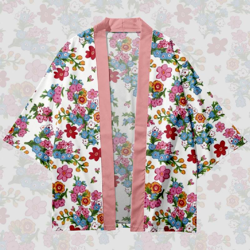 Vintage Floral Print Casual Kimono Outerwear  |   Outerwear Clothing Outerwear