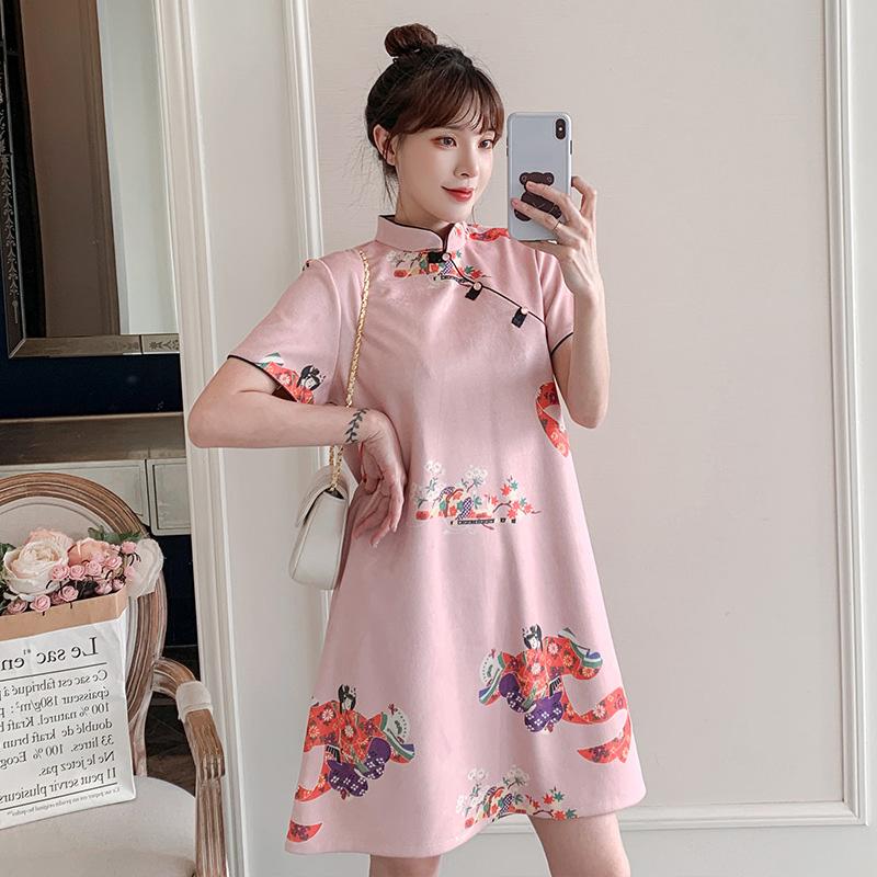 Vintage Pattern Print Cheongsam Dress  |   Dresses Clothing Dresses