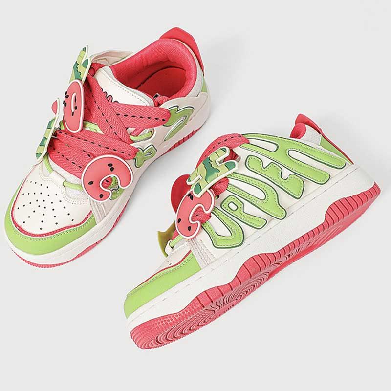 Watermelon Casual Letter Colorblock Platform Sneaker Shoes  |   Sneakers Shoes A