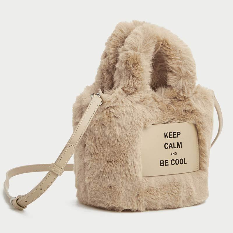 Letter Print Furry Crossbody Bag  |   Crossbody Bag Bags Crossbody Bag